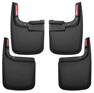 Ford F-250 Mud Guards - Front + Rear - Husky Liners - Custom-Molded - Black - 2017 Ford F-250 Mud Guards - Front + Rear - Husky Liners - Custom-Molded - Black - 2017